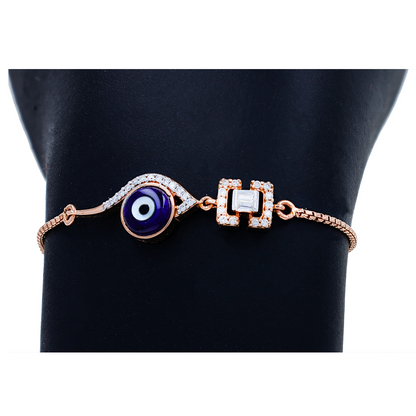 Evil Eye Tassel Diamond Bracelet