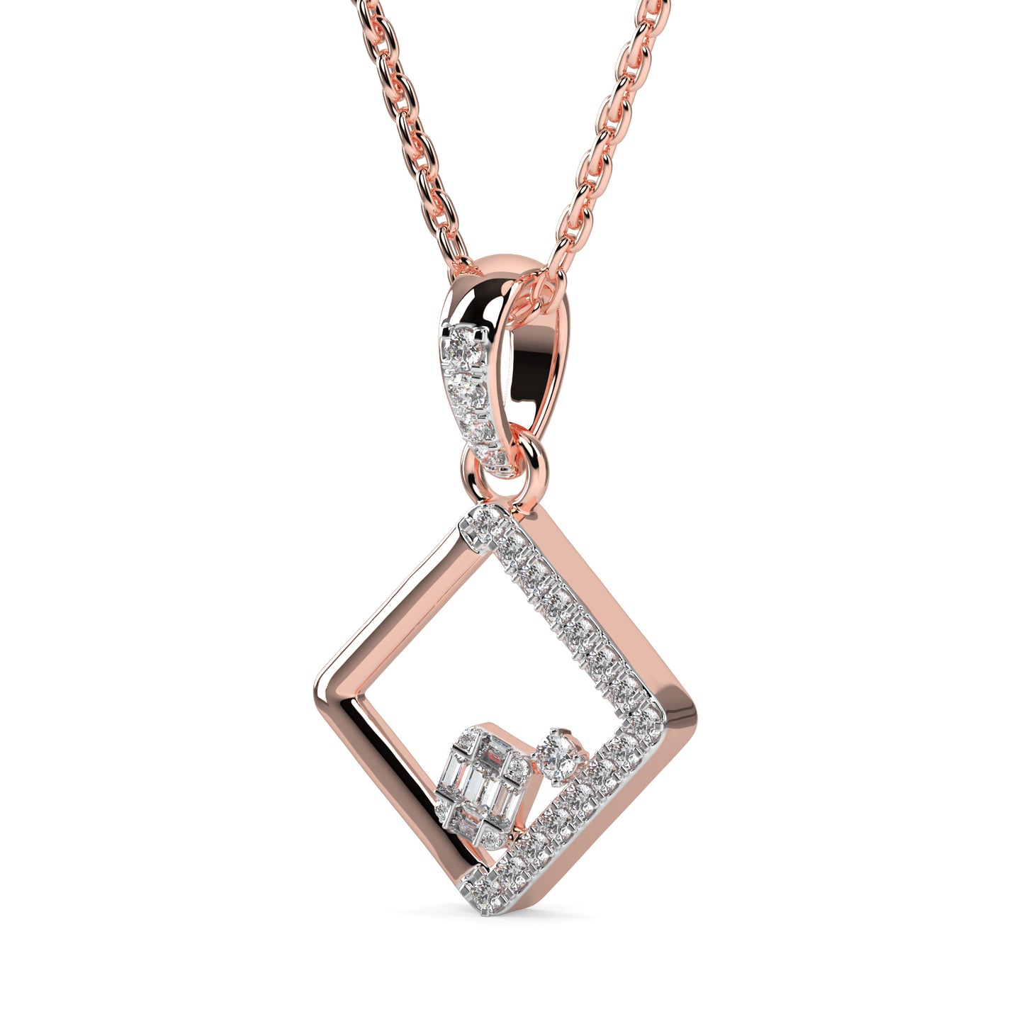 Geometric Diamond Pendant