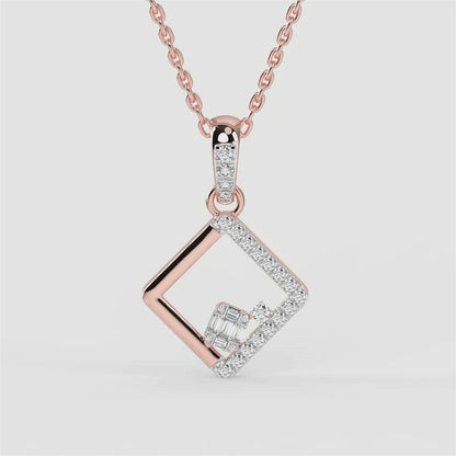 Geometric Diamond Pendant